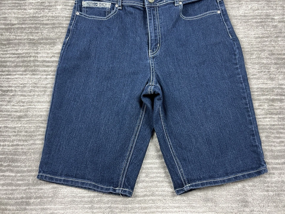 Pantalones cortos para mujer Cato est 1946 14 pantalones de mezclilla azules mezcla de algodón Foto 2 de 4