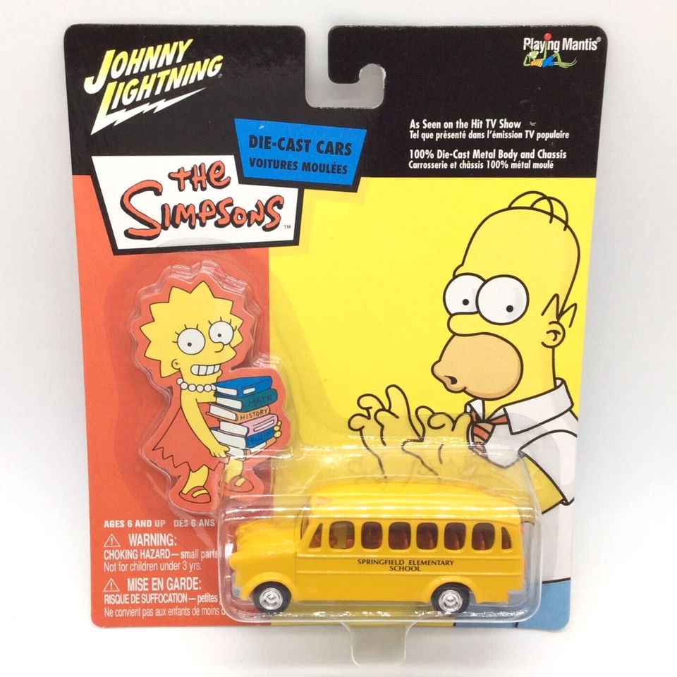 Johnny Lightning 辛普森一家 SPRINGFIELD ELEMENTARY 学校巴士 1: 64 压铸 — 第 2/3 张图片