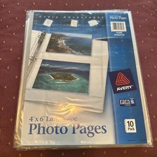 Avery Photo 100 Pages for Six 4 x 6 Photos 3-Hole Punched Ten Packs of Ten Pages