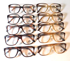 Vintage 10 Pc. Lot ELITE Belmont Amber Timber 53/18 Eyeglass Frame NOS M6
