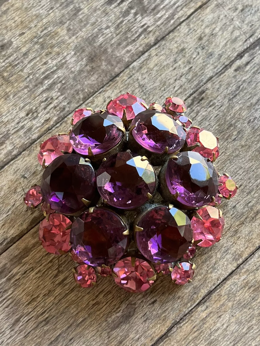 Large purple clearance brooch