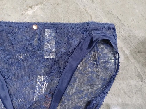 34C M&S Rosie Rosa French Lace & Satin Balcony Bra & High Leg Knickers Size 10 - Picture 7 of 12