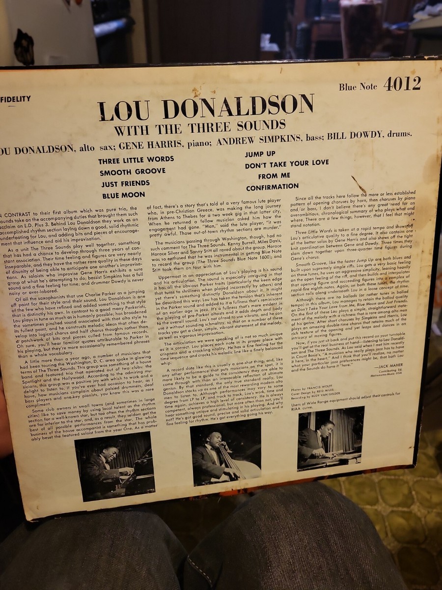 Lou Donaldson With The 3 Sounds LD+3 LP Blue Note 4012 1959