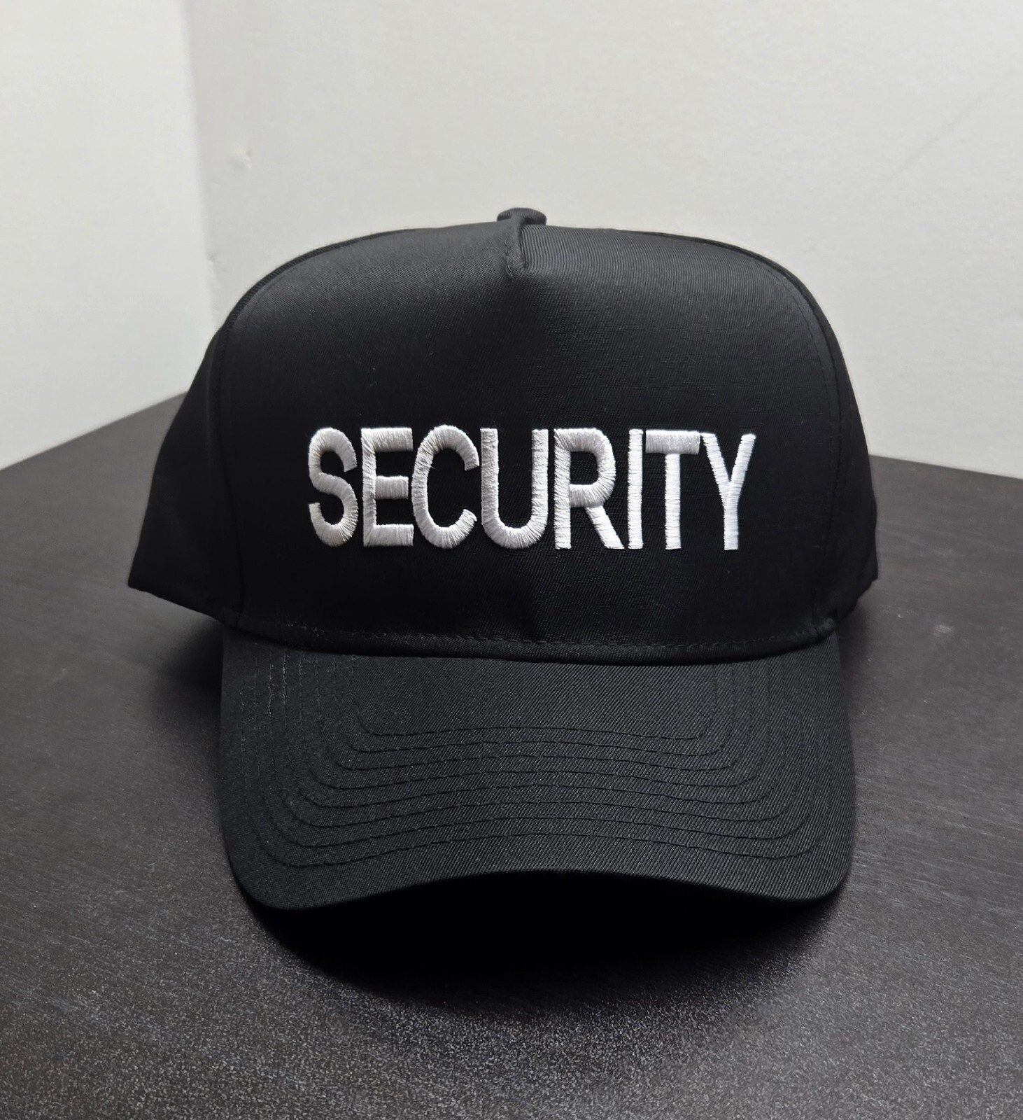 Security Cap Hat Adult Mens Adjustable Strapback Casual Wear Working Black