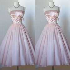 Pink Evening Dresses Spaghetti Straps A Line Knee Length Girl Party Prom Gowns