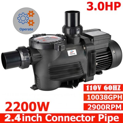 Above Ground with 3.0HP Pool Pump 2900 RPM Flow Up to 50000 Gallon FOR Hayward