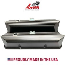 Ford Fe All Finned Tall Black Valve Covers - Die-cast Aluminum - Ansen Usa
