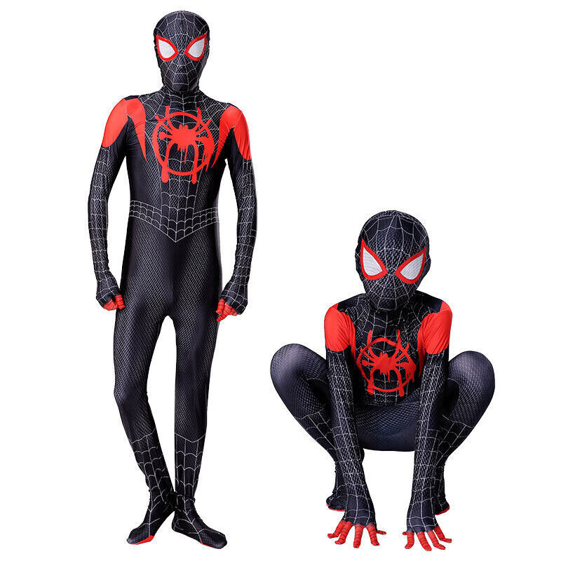 Into the SpiderVerse Miles Morales Spiderman Costume Cosplay