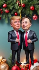 2.5  Patriotic Trump/Musk 2024 Ornament, 2D Acrylic. FAST SHIPPING 