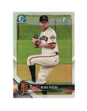 BLAKE RIVERA 2018 Bowman Chrome 1st Refractor Rc #BDC-80 San Francisco Giants