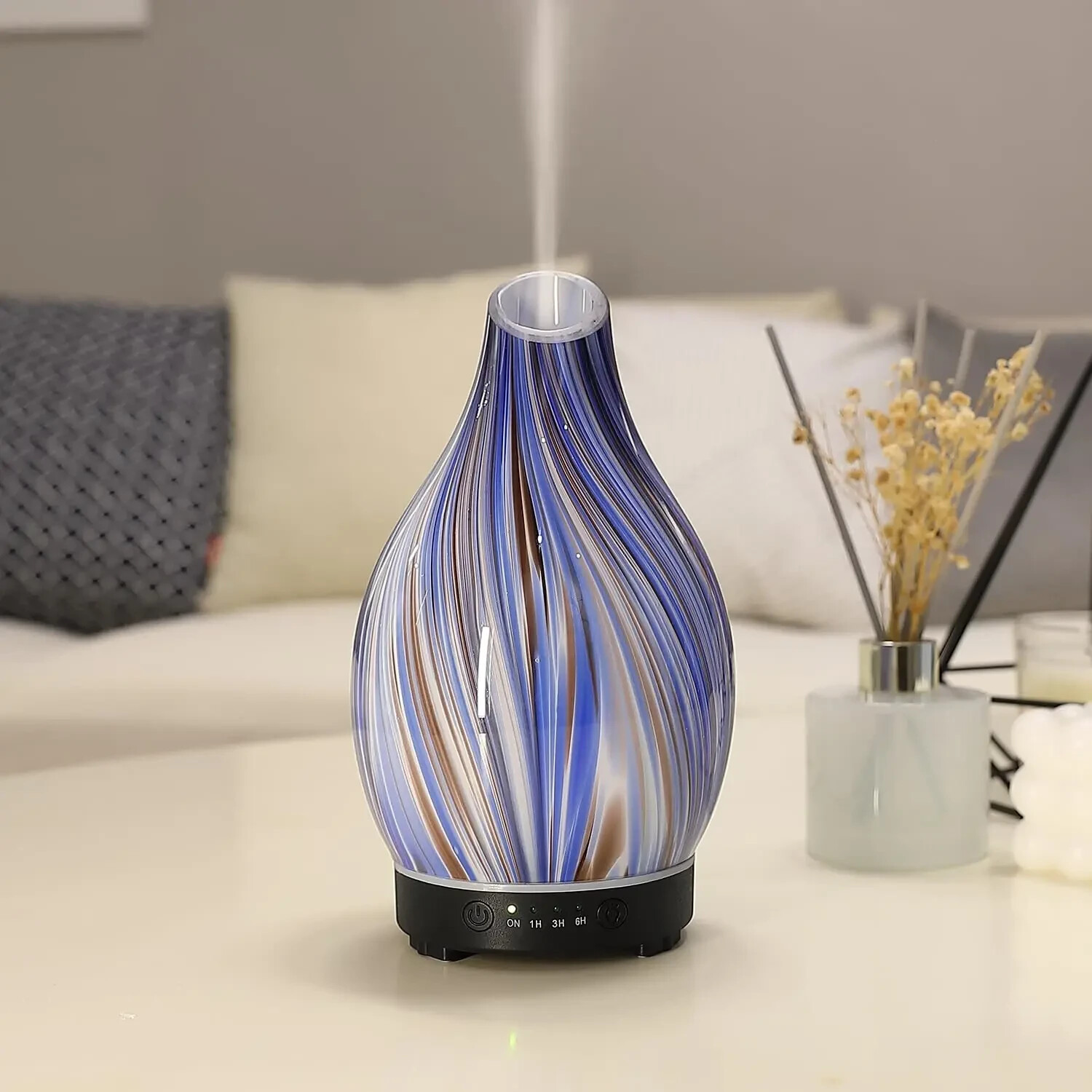 160ml Ultrasonic Art Glass Essential Oil Diffuser for Aromatherapy-image