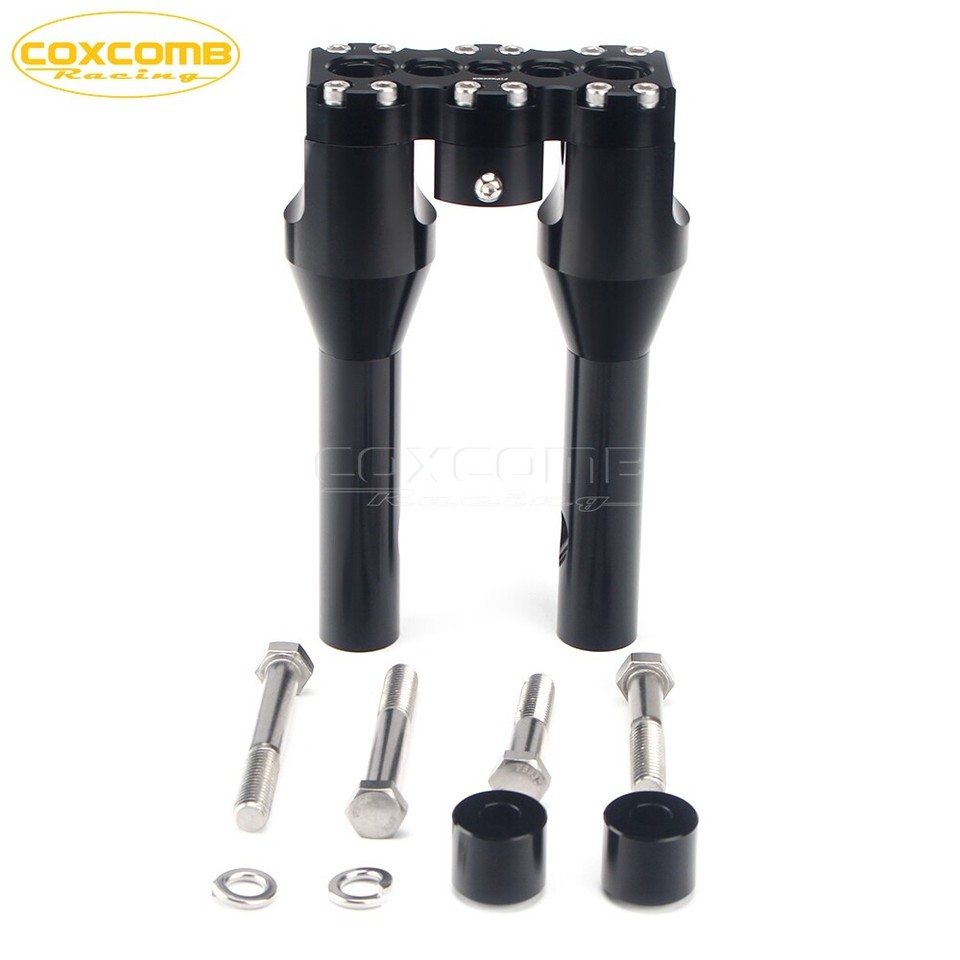 1 1/2" Bar Clamp Handlebar Riser Kit for Harley Touring Road King Glide ...