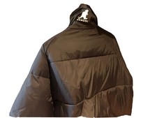 Women's Kangol Bomber Jacket Size M Feather & Down Vintage Y2k 90's Shiny Puffer