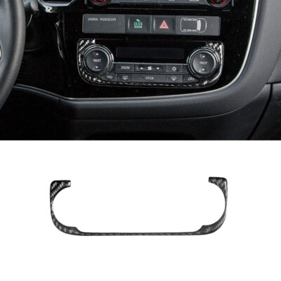 For Mitsubishi Outlander Carbon Fiber Interior Climate Control Frame Cover Trim