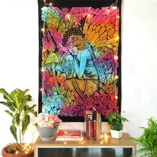 Indian Hippie Cotton Poster Tapestry Sleeping Angle Tie Dye Wall Hanging Poster