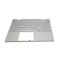 New Silver Palmrest w/Backlit Keyboard L93226-001 For HP Envy X360 15-ED 15M-ED