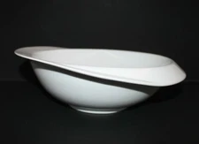 Wavy edging 12'' White Serving, Salad, Vegetable Large Bowl Dish