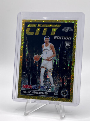2023 NBA Hoops Premium Stock - Victor Wembanyama City Edition Gold Disco /10