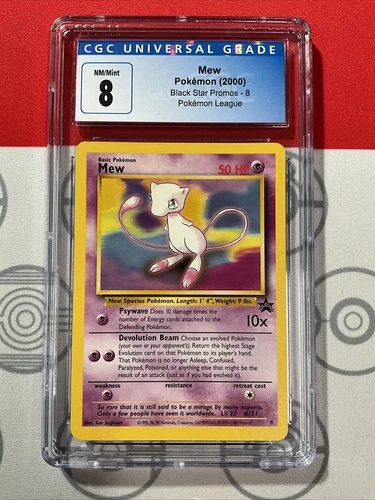 CGC 8 2000 Pokemon Black Star Mew Promo Pokemon League #8 MINT 3045