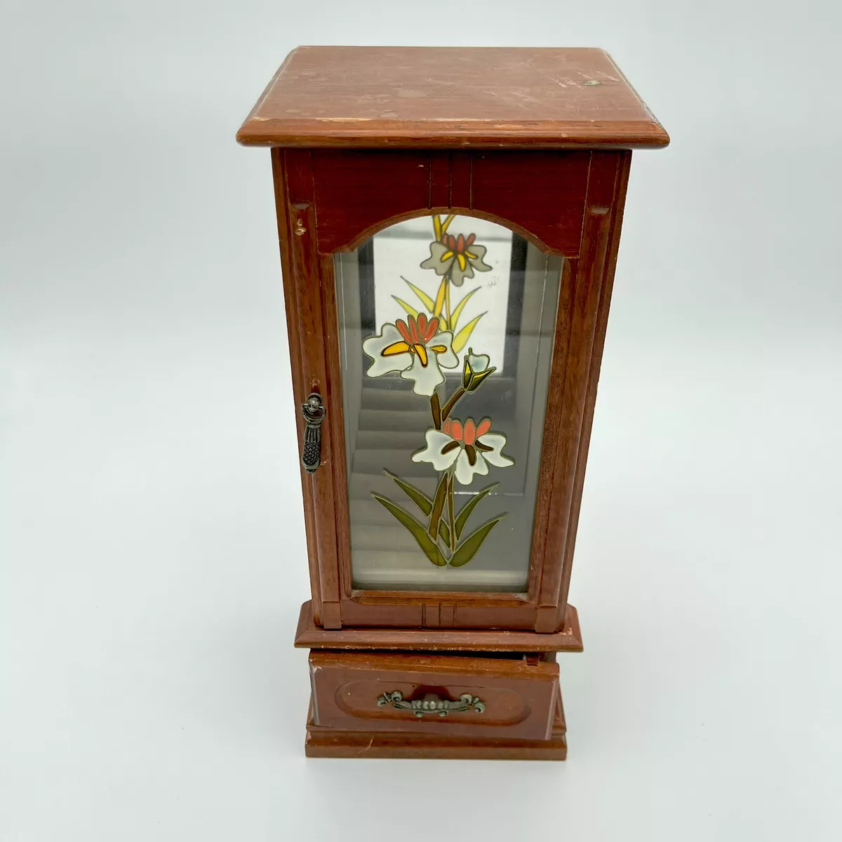 Stand up hotsell wooden jewelry box