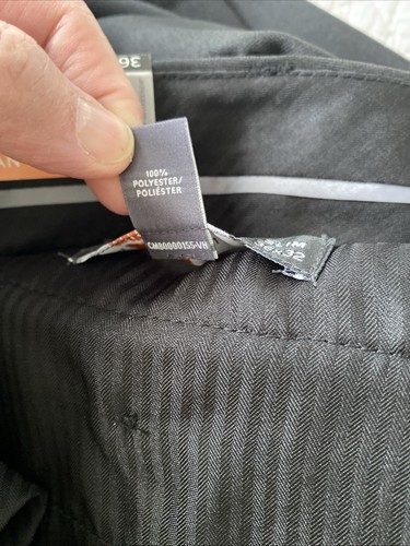NWT Van Heusen Traveler Slim Fit Slacks 36X32 Black Belt Loops Non-Iron Wicking - Picture 14 of 15