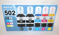 Replacement for Epson 502 Ink Refill Bottles 5-Pack 2 BK C M Y, See Printer List