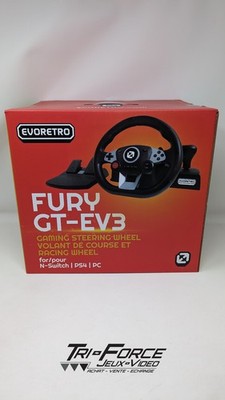 EVORETRO Fury GT-EV3 Racing Wheel [Nintendo Switch, PS4 & PC] BRAND NEW SEALED