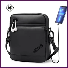 New Men's Shoulder Bag Large Capacity Crossbody Bag Waterproof Business