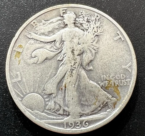 1936S Liberty Walking Half Dollar VF Very Fine 90% Silver 50c US Coin