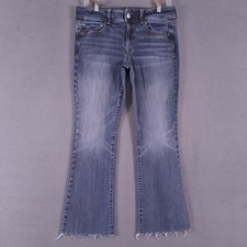 American Eagle Jeans Womens 8 Blue Denim Kick Boot Low Rise Tailored Leg