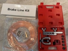 25 Foot Roll Coil Of 316 Od Copper Coated Brake Line Tubing Kit W 16 Fittings