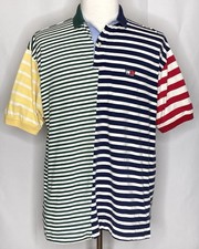 Vintage 90s Tommy Hilfiger Polo Shirt Mens Large Golf Collared Stripes Button