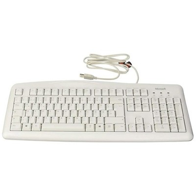 Microsoft Kabelgebundene USB Tastatur 200 PC Weiß Deutsch QWERTZ 6Jh-00028
