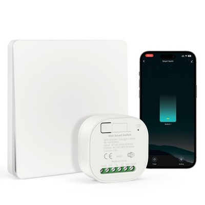 VIPMOON Wifi Lichtschalter 230V Funk Lichtschalter Set RF433Mhz Wlan