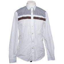 Harmont & Blaine, Hemd, Größe: M, Weiß/Grau/Braun, Baumwolle, Streifen #Thh