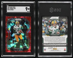2020 Panini Prizm Rookie Red Ice Prizm Jordan Love #363 SGC 9 MINT Rookie RC