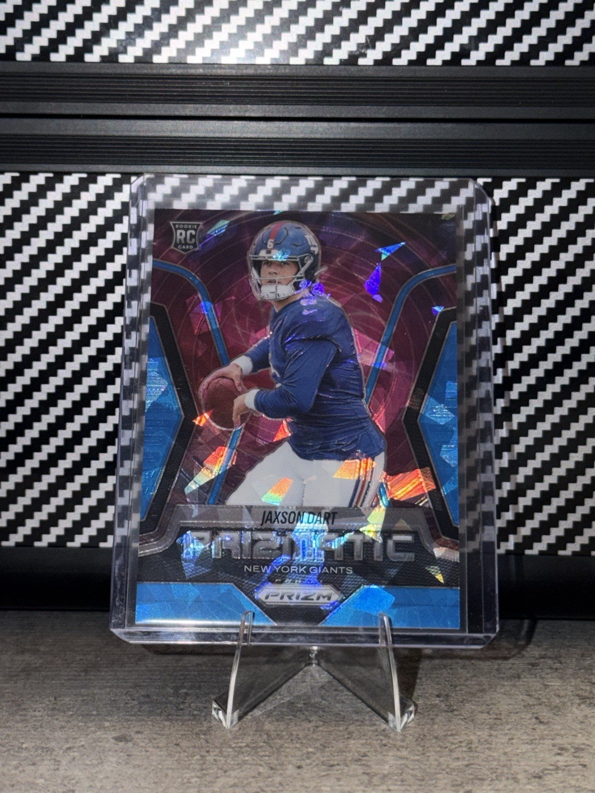 2025 Panini Prizm Prizmatic Jaxson Dart Blue Ice Rookie /99
