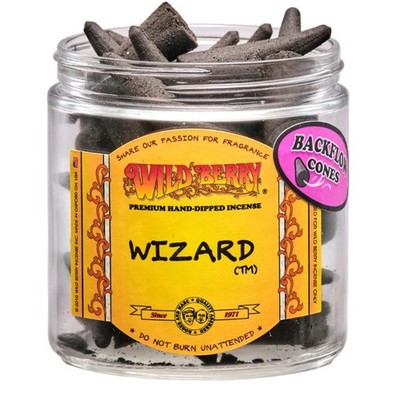 25x Wild Berry Wizard Backflow Incense Cones Bulk Home Fragrance Smoke Flow 2'' 2