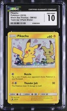 Pokemon Pikachu Team Up Blister Pk. Cosmos Holo Promo SM162 CGC 10
