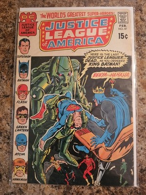 Justice League Of America #87 Neal Adams Cover! Bronze Age DC Comics 1971 FN