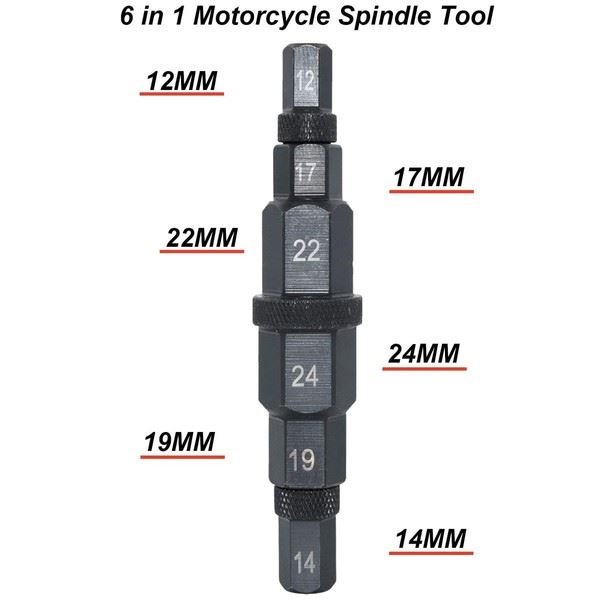 Eurowagens Motorrad Achsen SteckschlüSsel FüR Radachse 12/14/17/19/22/24 Mm-image