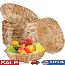 24 Pack Plastic Oval Baskets Food Storage Home Kitchen Organization Display New