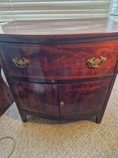 Antique Walnut Wooden Cabinet with Drawers