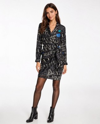 Max Mara silk wrap dress with an elegant print, flattering fit, and Elegant