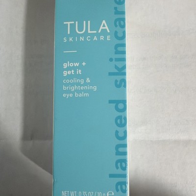 Tula Skincare Glow & Get It Eye Balm Cooling + Brightening .35oz/10g-NEW in Box