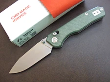 CMB 18A Explorer Green Micarta 14C28N Bar Lock Knife NIB
