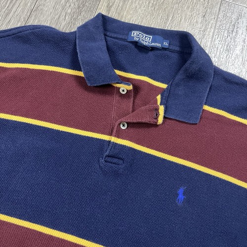 Vintage Polo Ralph Lauren Shirt Mens XL Striped Long Sleeve Rugby Style Knit by Ralph Lauren, Size XL, $27.99