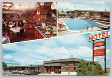 Pointe Gatineau Quebec Canada, Motel Adam, Advertising, Vintage Postcard