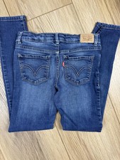 Levi's 710 Super Skinny Jeans Youth 8 Blue Medium Wash Stretch Denim Kids