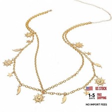 Adjustable Gold Waist Chain for Women, Fashion Belly Chain, Hip Body Gold 1